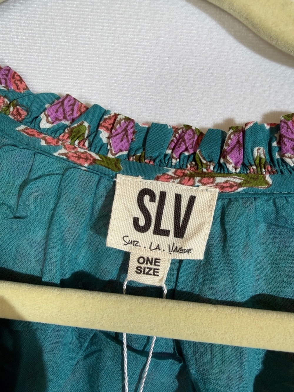 Sur La Vague Mini Dress One Size S/M FLORAL block Print NWT - Picture 3 of 9